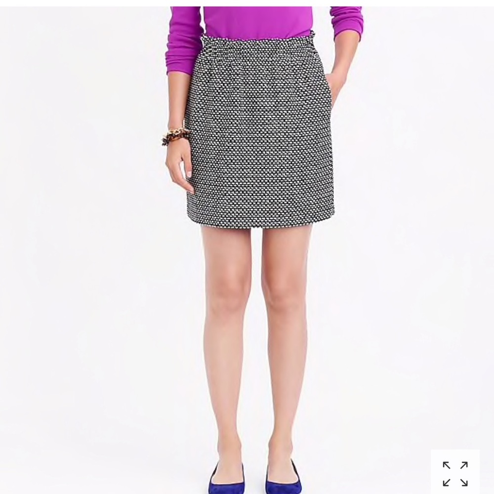 J.Crew black/white sidewalk skirt